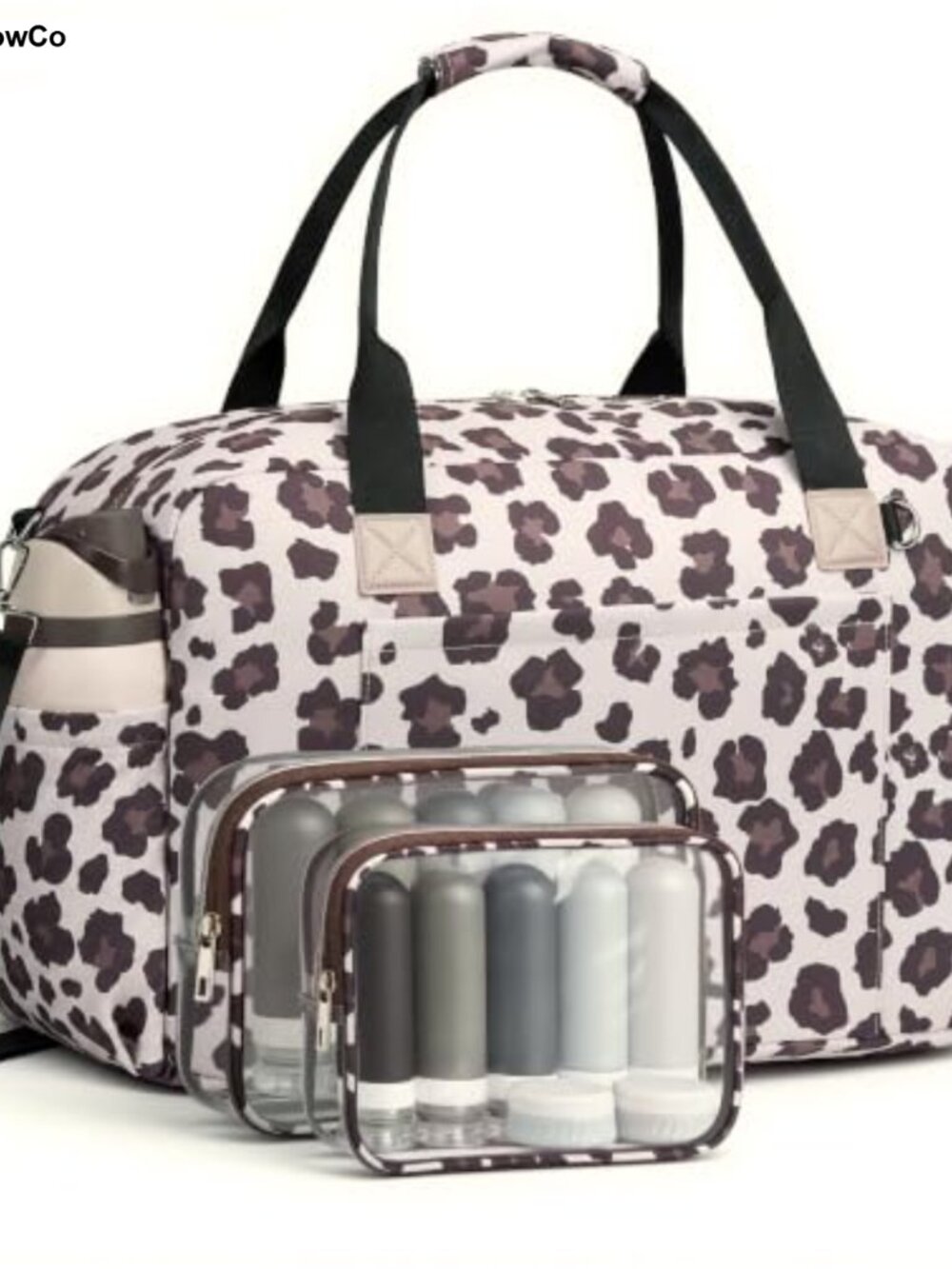 Women's 3-Piece Weekender Bag Set 30L Duffel with TSA Toiletry Bags